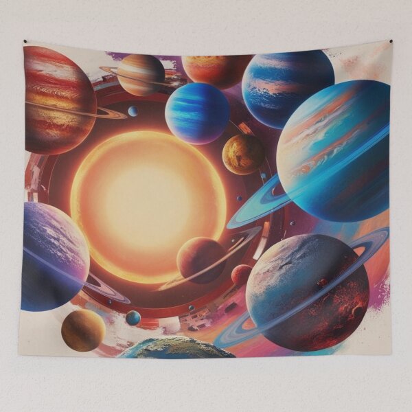 Item preview, Space Life 6 - Abstract Solar System  - Sun, Stars, Planets  designed and sold by AlinaSCorner.