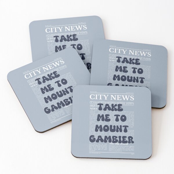 Item preview, "Take Me to Mount Gambier" – Australia, Elegant Newspaper-Style Design designed and sold by RM-Journey.