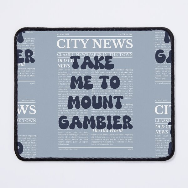 Item preview, "Take Me to Mount Gambier" – Australia, Elegant Newspaper-Style Design designed and sold by RM-Journey.