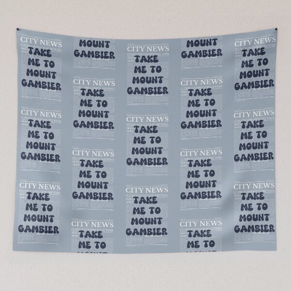 Item preview, "Take Me to Mount Gambier" – Australia, Elegant Newspaper-Style Design designed and sold by RM-Journey.
