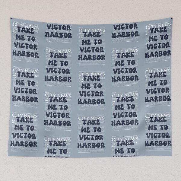 Item preview, "Take Me to Victor Harbor" – Australia, Elegant Newspaper-Style Design designed and sold by RM-Journey.