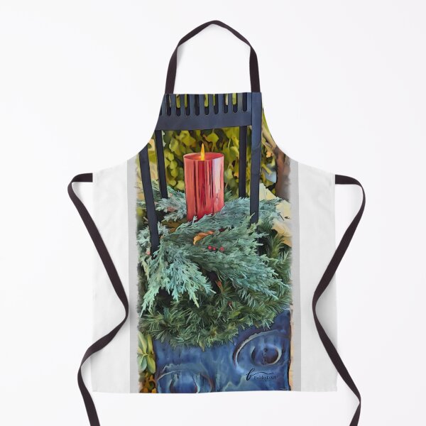 Item preview, Red Candle on Evergreens designed and sold by BobbyDArt.