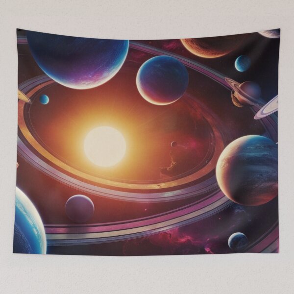 Item preview, Space Life 7 - Abstract Solar System  - Sun, Stars, Planets  designed and sold by AlinaSCorner.