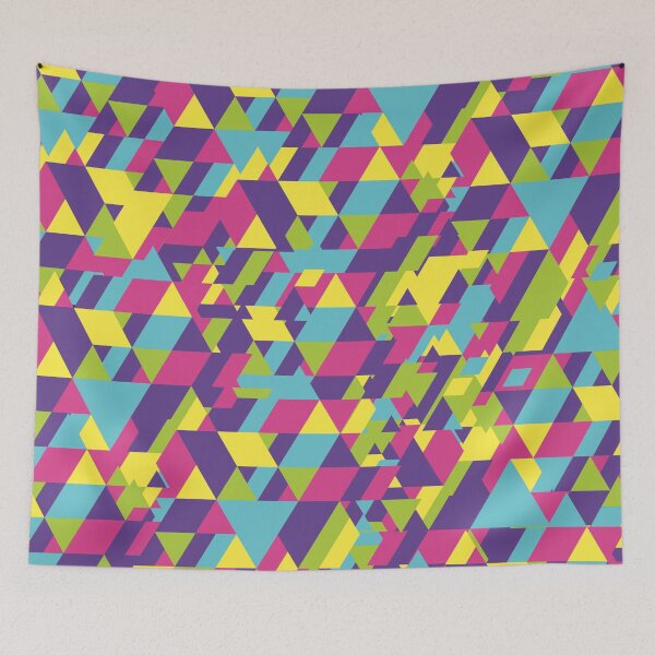 Item preview, Abstract multicolor triangles pattern designed and sold by cutecrazytshirt.