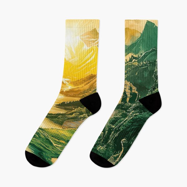 Item preview, Shambhala: The Golden Valley - Vibrant Retro Vintage Poster Style designed and sold by Loving Nature Gifts.