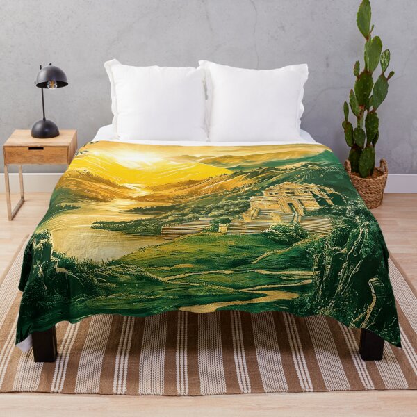 Item preview, Shambhala: The Golden Valley - Vibrant Retro Vintage Poster Style designed and sold by Loving Nature Gifts.
