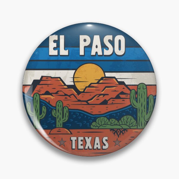 Item preview, El Paso, Texas | Desert Scene: Bold Sun and Cacti designed and sold by CircinusStore.