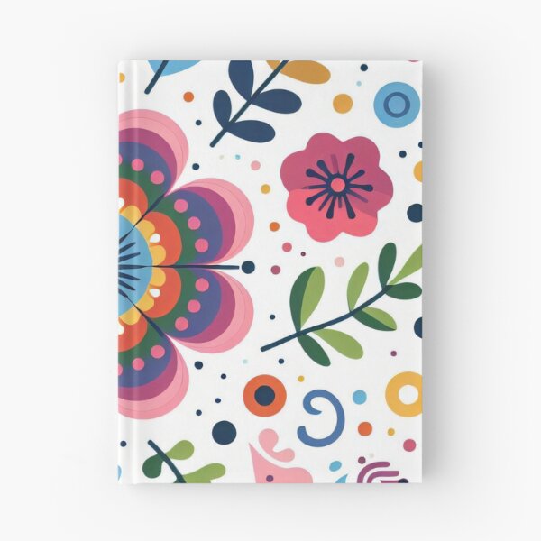 Item preview, Scandinavian Folk Art Flowers - Vibrant Zinnia Mandala by heidiannemorris designed and sold by FOLK ART FUSION by heidiannemorris.