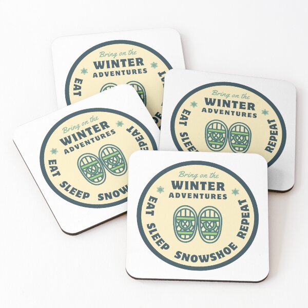 Item preview, Eat Sleep Snowshoe Repeat designed and sold by The Wandering Bookworm.