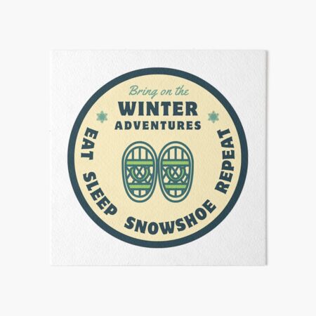 Item preview, Eat Sleep Snowshoe Repeat designed and sold by The Wandering Bookworm.