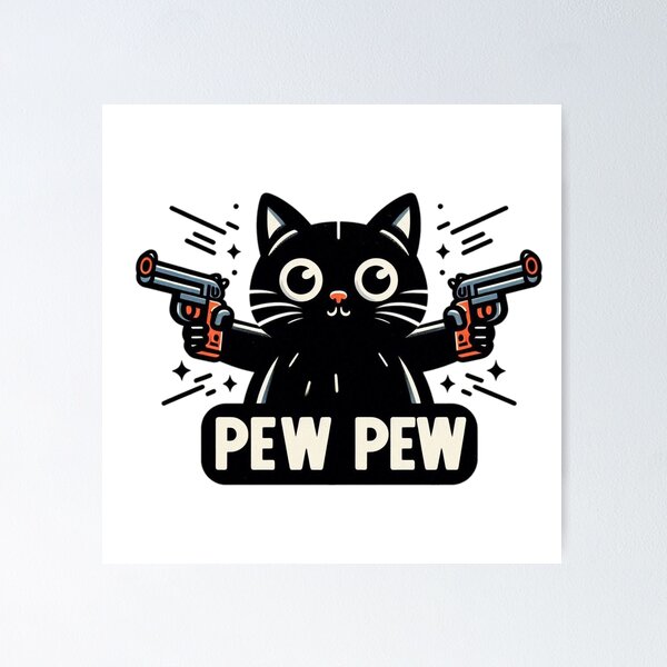 Item preview, Crazy Pewpew Cat designed and sold by Coollzone.