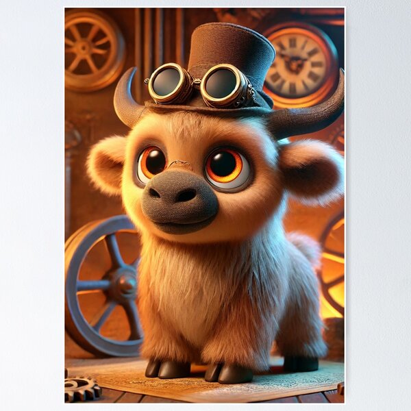 Item preview, Steampunk Sichuan Takin designed and sold by Sillytoe.