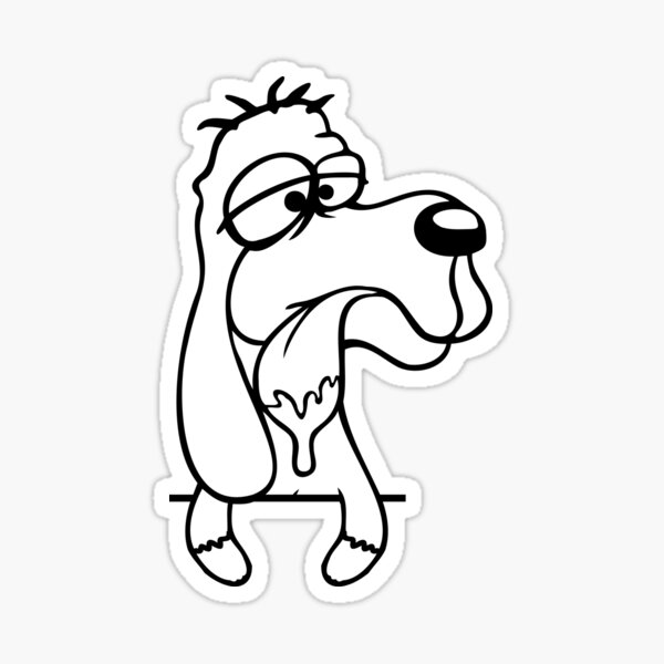 Item preview, Dog Standing Stupid Guy Funny Dumb Crazy Comic Cartoon designed and sold by shirt-o-mat.
