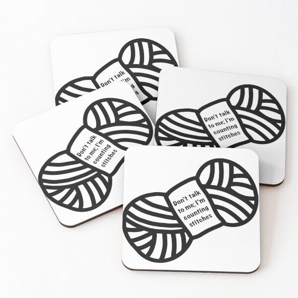 Item preview, Don't talk to me; I'm counting stitches B/W designed and sold by slant-of-light.