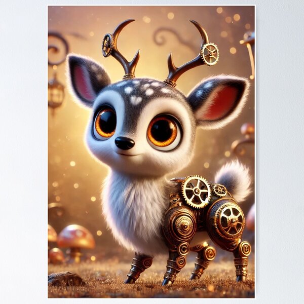 Item preview, Steampunk Sika Deer designed and sold by Sillytoe.