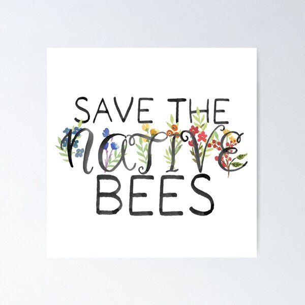 Item preview, Save the Native Bees designed and sold by oak-and-bumble.