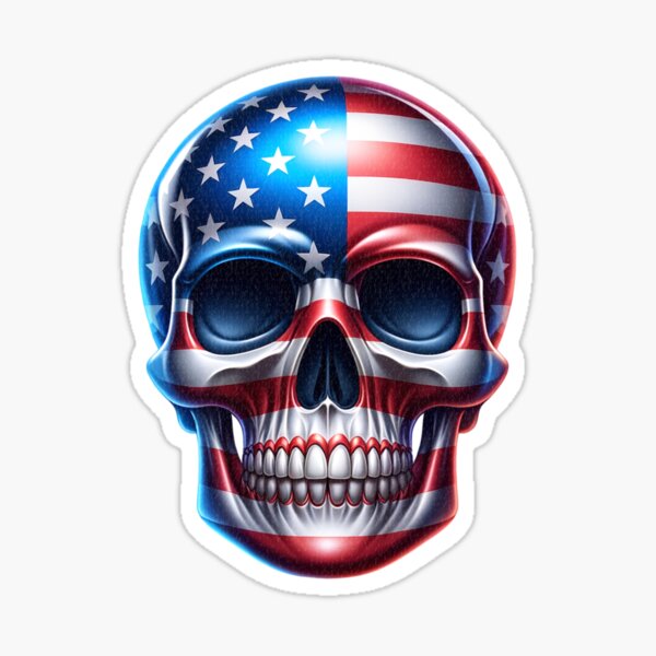 Item preview, American Flag Skull  designed and sold by pikeprints.