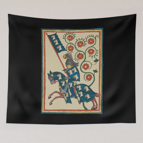 Item preview, Knight With Eagle Heraldry, 14th Century Medieval Art designed and sold by Cat Lady Designs.