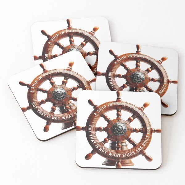 Item preview, Ship in Port Grace Hopper Quote (Ship's Wheel) designed and sold by Young Design Lab.