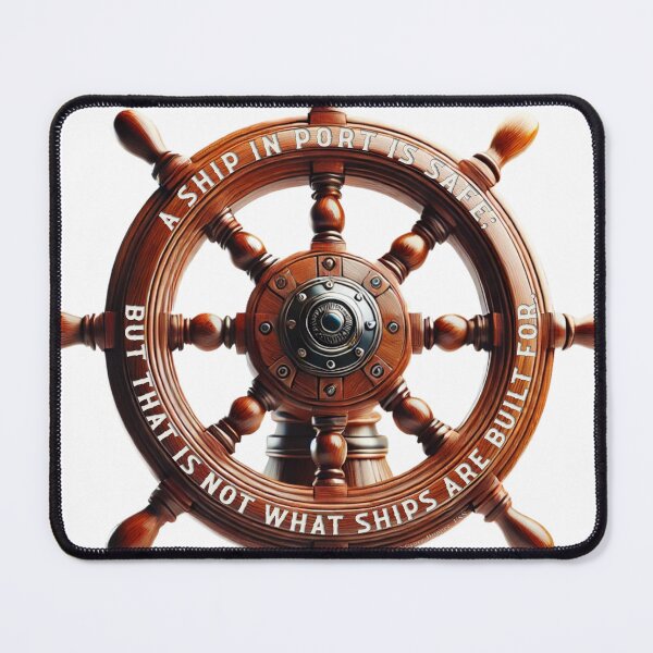Item preview, Ship in Port Grace Hopper Quote (Ship's Wheel) designed and sold by Young Design Lab.