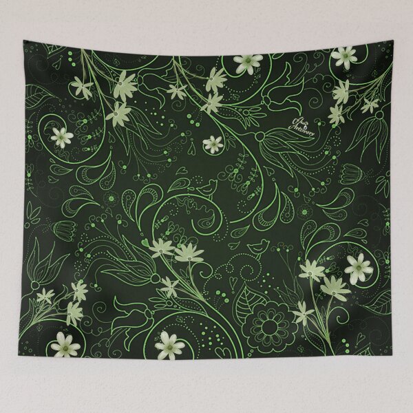 Item preview, Mono Green Bohemiam Florette designed and sold by Fluid Artzworx.