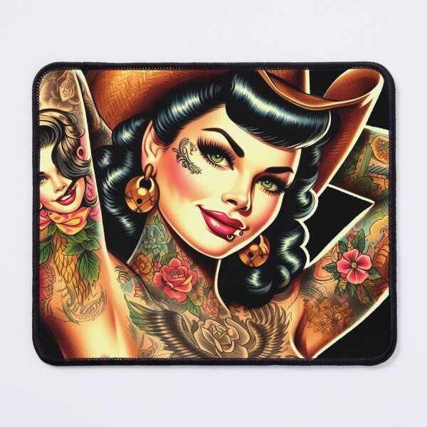 Item preview, Tattooed Cowgirl designed and sold by PulpVintage.