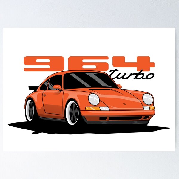 Item preview, Copy of Porsche 964 911 930 Turbo Illustration Green designed and sold by blackdogshop.