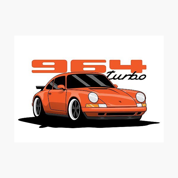 Item preview, Copy of Porsche 964 911 930 Turbo Illustration Green designed and sold by blackdogshop.