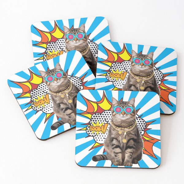 Item preview, Cute Funny Brown Tabby Cat, Cool Pop Art Gifts For Tabby Cat Lovers  designed and sold by Cuteanimalgifts.