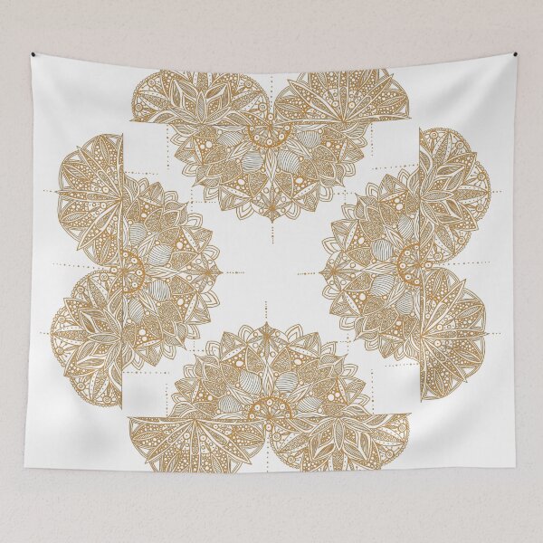 Item preview, Golden Mandala Mirror white designed and sold by Sebastian Grafmann.