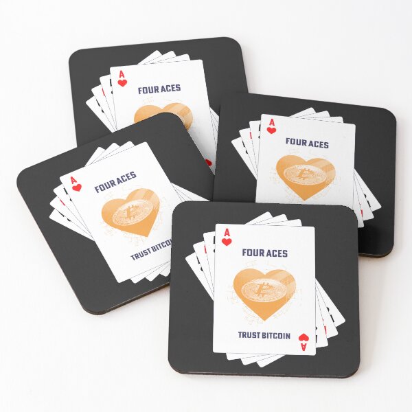 Item preview, Four Aces Trust Bitcoin - Tech Card Art designed and sold by cabana.space.