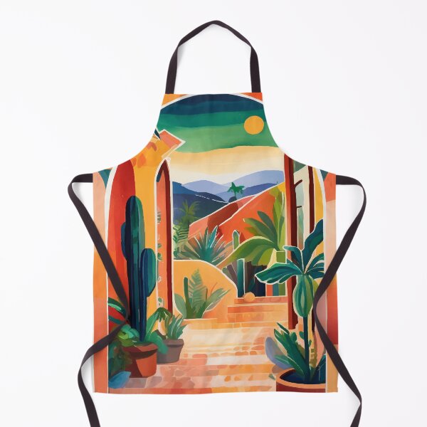 Item preview, Colorful Mexican landscape, cactus garden designed and sold by PalmitoDecor.
