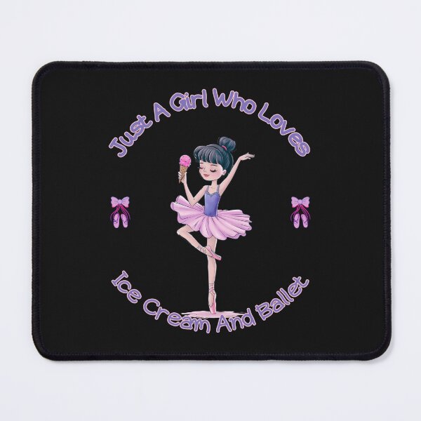 Item preview, Just A Girl Who Loves Ice Cream And Ballet: Cute Ballerina And Sweet Treats Design" designed and sold by elynne9.