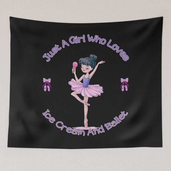 Item preview, Just A Girl Who Loves Ice Cream And Ballet: Cute Ballerina And Sweet Treats Design" designed and sold by elynne9.