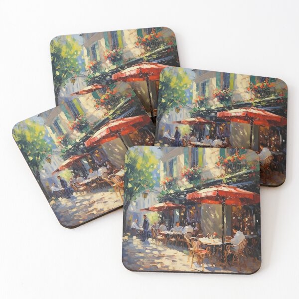 Item preview, Cafe Bar Paris France Impressionism Oil Painting designed and sold by Laulauy.