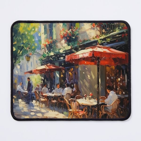 Item preview, Cafe Bar Paris France Impressionism Oil Painting designed and sold by Laulauy.