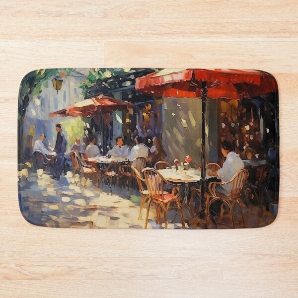 Item preview, Cafe Bar Paris France Impressionism Oil Painting designed and sold by Laulauy.