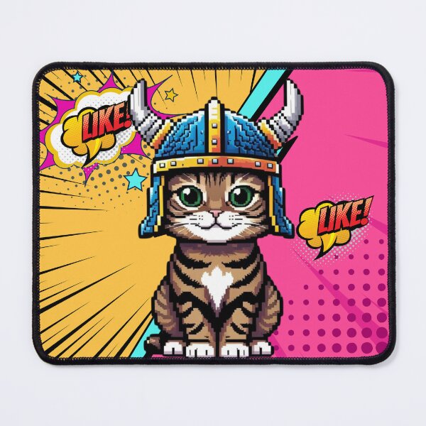 Item preview, Viking Cat: Pop Art Warrior designed and sold by Mosaic by M.