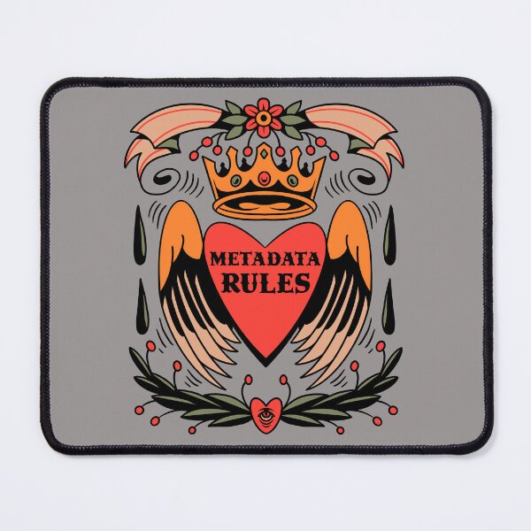 Item preview, Metadata Rules American Traditional Heart Tattoo Digital Asset Management Librarian designed and sold by darkskydelights.