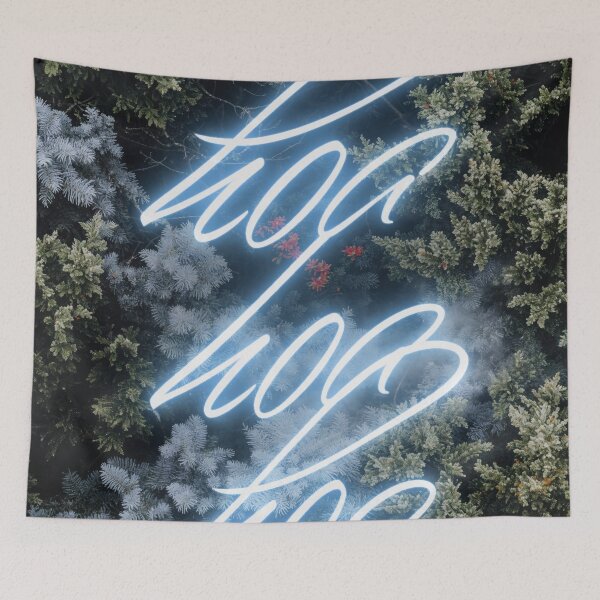 Item preview, Hoa Hoa Hoa - Twilight Neon Sign Illuminated in the Forest designed and sold by regnumsaturni.