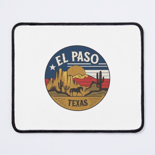 Item preview, El Paso, Texas | Desert Sunset: Iconic Cacti, Horse, and Texas Flag Colors designed and sold by CircinusStore.