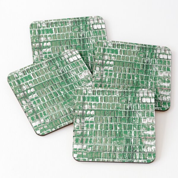 Item preview, Abstract Green Bookcase designed and sold by MiANGELOFINEART.