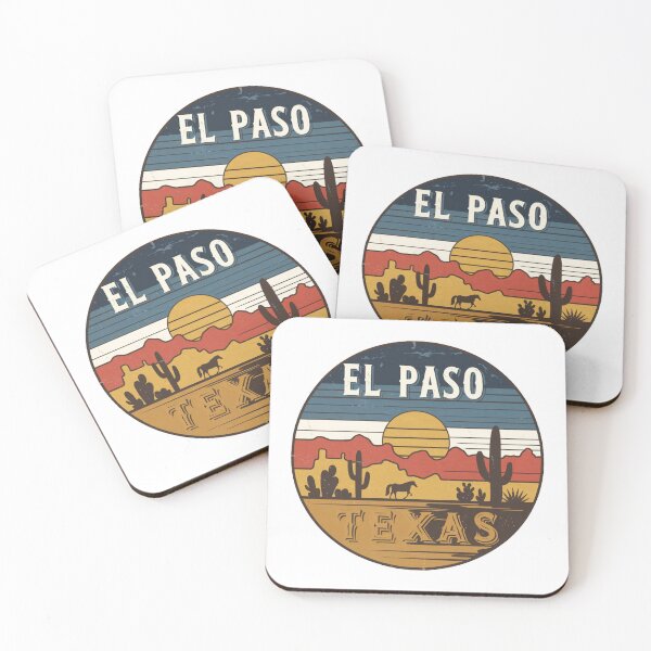 Item preview, El Paso, Texas | Rustic Sunset: Cacti and Horse Silhouette designed and sold by CircinusStore.