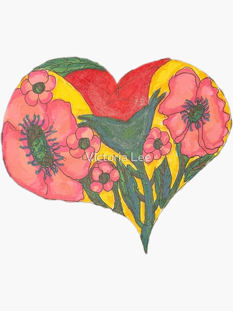 Thumbnail 3 of 3, Sticker, Whispers of Poppies designed and sold by Ladyinthemitten.