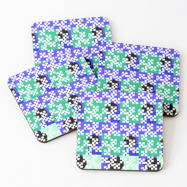 Item preview, Purple and Mint Modern Geometric Repeat Pattern designed and sold by Sharon Schwalbe.