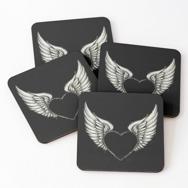 Item preview, Fragile Love: Glass Heart with Angel Wings designed and sold by hardingcarl2.