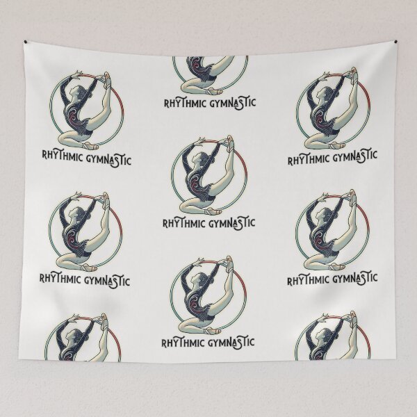 Item preview, Elegant Rhythmic Gymnastics Art Print - Perfect Gift for Gymnastics Lovers designed and sold by Psycho-Crazy.