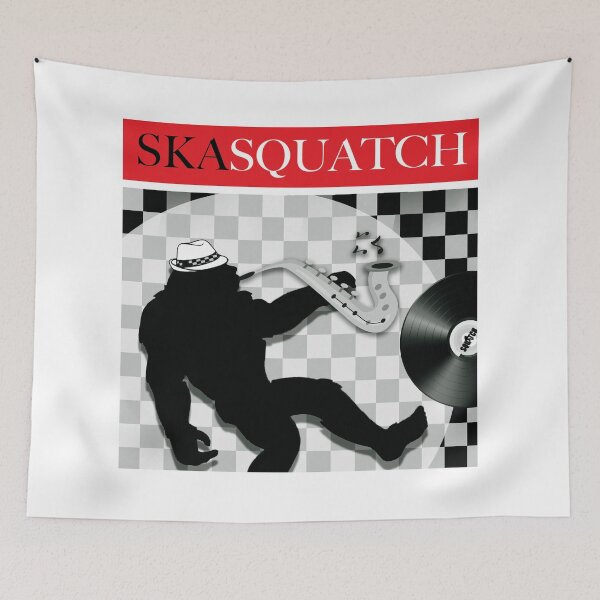 Item preview, SKA SQUATCH BLACK & WHITE designed and sold by MiANGELOFINEART.