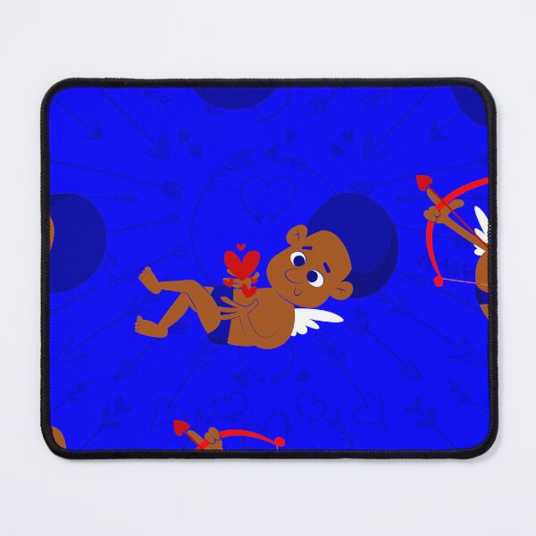 Item preview, afro angel black cupid african cherub blue valentines designed and sold by Gossip Rag.
