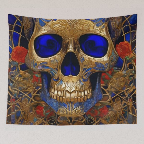 Item preview, Abstract Gold Skull Art designed and sold by TheDarkWardrobe.